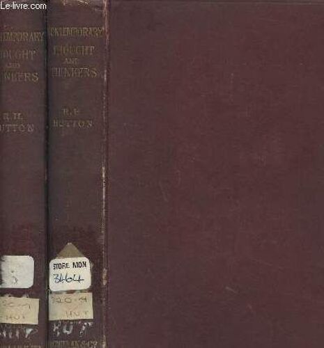Criticisms On Contemporary Thought And Thinkers - Selected From The Spectator- In Two Volumes - Vol. 1 And 2