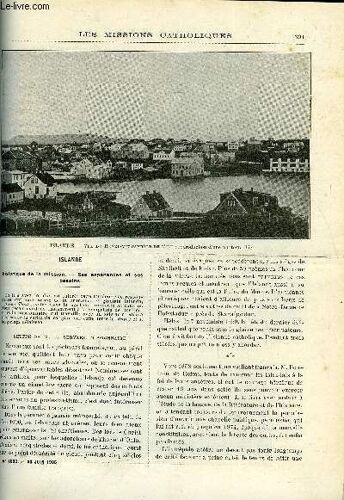 Les Missions Catholiques N° 1882 - Islande, Historique De La Mission, Ses Espérances Et Ses Besoins, Sancian, Afrique Équatorial Française, Pères Du Saint Esprit
