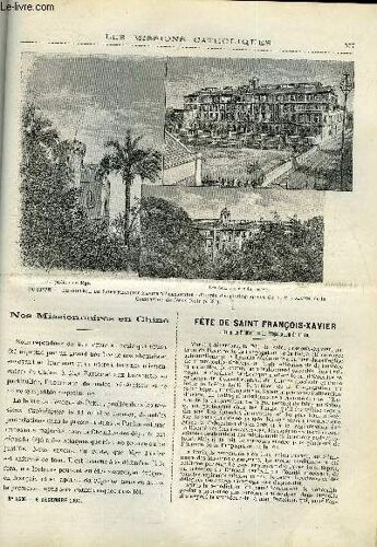 Les Missions Catholiques N° 1696 - Nos Missionnaires En Chine, Fête De Saint François Xavier, Journal D Un Bourgeois De Pékin, A Travers La Haute Cimbébasie, Une Semaine De Bénédiction Chez Les(...)