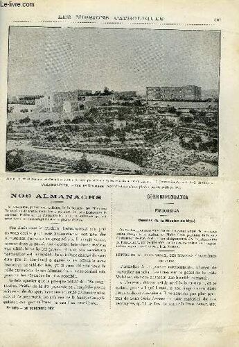 Les Missions Catholiques N° 1698 - Hindoustan, Besoins De La Mission De Mahé, Journal D Un Bourgeois De Pékin, Deux Mois En Terre Sainte, Une Semaine De Bénédiction Chez Les Sauvages Bahnar-Jolong