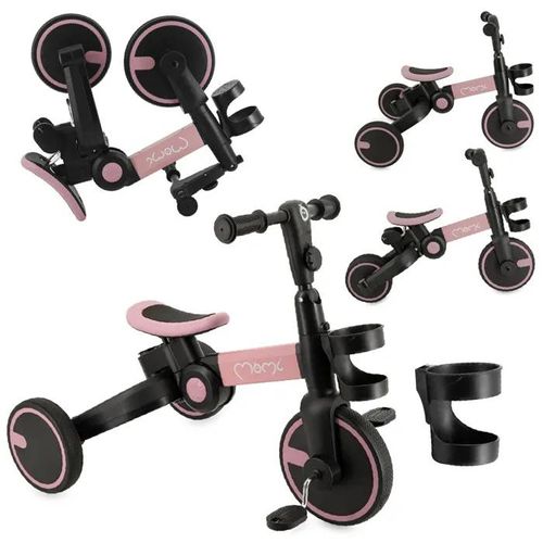 Momi Filo - Tricycle 3en1 Évolutif Sans Outils - Vélo D¿Équilibre & Draisienne Pliable - 2 Hauteurs De Selle - Dès 18 Mois - Rosa