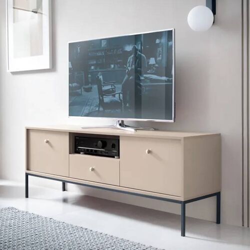 Meuble TV Komodee MONCTON RTV1 Poignées en métal Beige Beige 39 x 154 x 56 cm