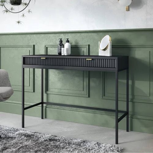 Coiffeuse Komodee Nanaimo Toa1 Frontal En Relief Noir Noir 50 X 104 X 77 Cm