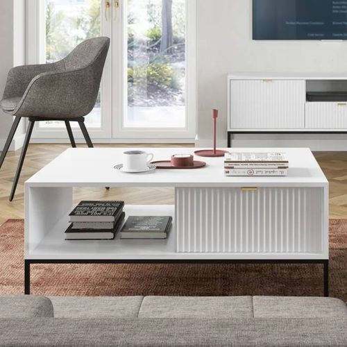 Table Basse Komodee Nanaimo Sto1 Frontal En Relief Blanc Blanc 68 X 104 X 48 Cm