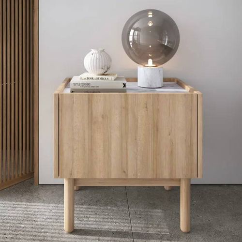 Table De Chevet Komodee Revelstoke Sto1 Pieds En Bois Chêne Chêne 37 X 50 X 48 Cm