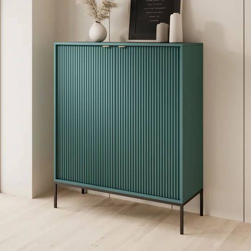 Buffet Komodee Nanaimo Kom1 Frontal En Relief Vert Vert 39 X 104 X 125 Cm