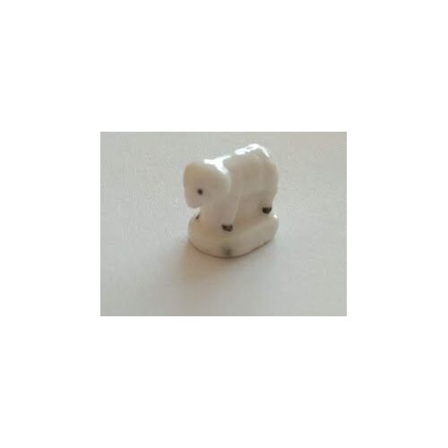 Petite Fève Brillante Céramique Santon Pour La Crèche = Mouton