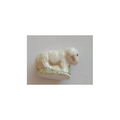 Petite Fève Brillante Céramique Santon Pour La Crèche = Mouton