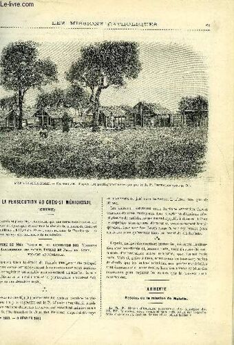 Les Missions Catholiques N° 1653 - La Persécution Au Chen Si Méridional, Conférence De Monseigneur Favier A Lyon, Superstitions Et Usages Bizarres, Madagascar Nord, En Exploration