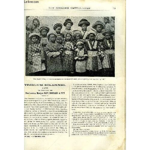 Les Missions Catholiques N° 1640 - Triduum Solennel A Lyon En L Honneur Des Bienheureux Martyrs Clet, Bonnard Et Tuy, Chine, Mandchourie Méridionale, Tche Li Septentrional, Madagascar Central, La(...)