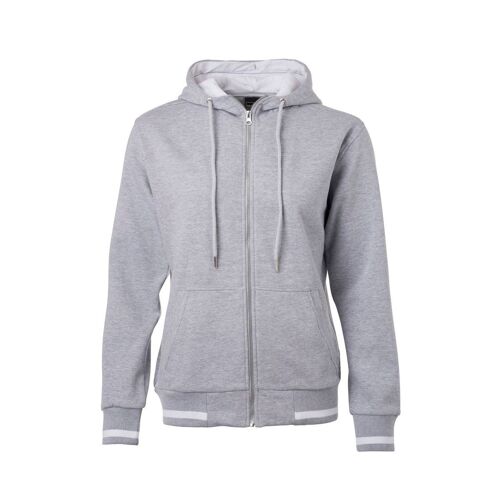 Veste Sweat Zippée À Capuche - Femme - Jn775 - Gris Clair