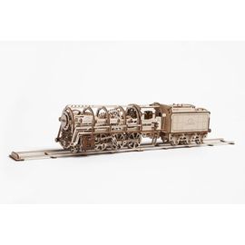 Puzzle 443 Pièces Puzzle 3d En Bois - Steam Locomotive With Tender