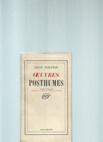 Oeuvres Posthumes