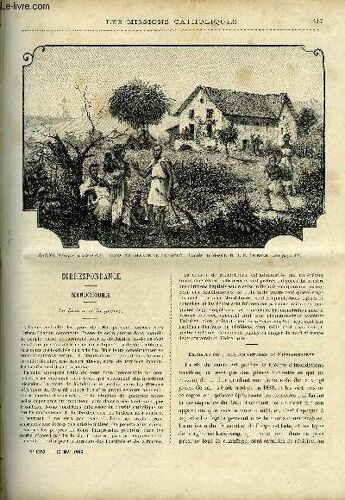 Les Missions Catholiques N° 1353 - Mandchourie, La Famine Et La Guerre, Le 73e Anniversaire De La Fondation De L Oeuvre, Dans La Forêt Par Le R.P.L. Lejeune, Fleurs De Corée Par Un Missionnaire