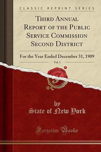 York, S: Third Annual Report Of The Public Service Commissio