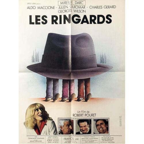 Les Ringards - Véritable Affiche De Cinéma Pliée - Format 60x80 Cm - De Robert Pouret Avec Mireille Darc, Julien Guiomar, Aldo Maccione, Charles Gérard, Georges Wilson - 1978