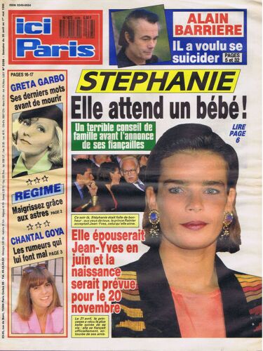 Ici Paris 2338 1990 Goya/Barriere/Gerard Lanvin/Rebroff/Roussos/Allain Turban/Garbo/Roger Pierre