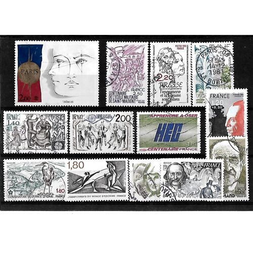 France-1981-Lot De 12 Timbres Oblitérés-Très Bon Etat