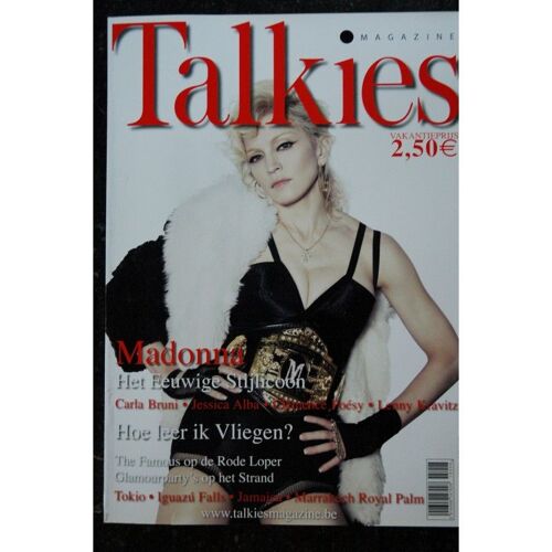 Talkies Magazine Cover Madonna + 5 Pages Carla Bruni Jessica Alba Belgian Edition Juni 2008 - Hard Candy Cover + 6 Pages