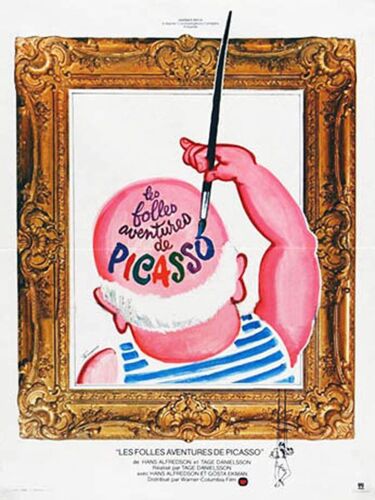 Les Folles Aventures De Picasso (Picassos Aventyr) - Véritable Affiche De Cinéma Pliée - Format 40x60 Cm - De Tage Danielsson Avec Gösta Ekman, Hans Alfredson, Margaretha Brook - 1979