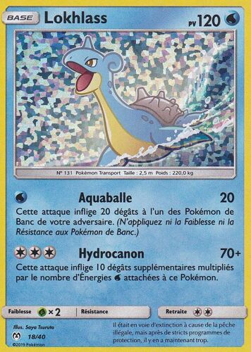 Carte Pokemon - Lokhlass - 18/40 - Holo Mosaique - Mc Donald 2019