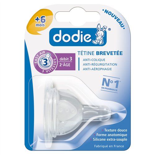 Tétine Evolution+ 3 Vitesses - Transparent - Débit 3