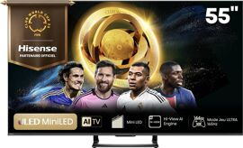 TV Mini LED QLED Hisense 4K UHD 55U7Q - 55" (140 cm) - 144 Hz - VRR - 2025