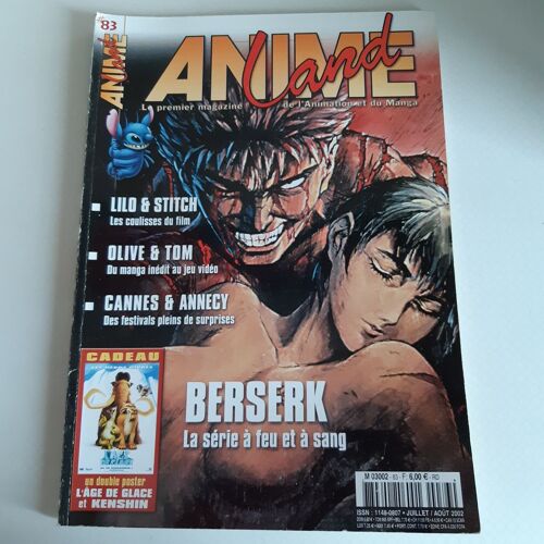 Animeland 83 Juillet 2002 Lilo Et Stitch Olive Et Tom Berserk Clémentine Jojo's Design Adventure Detective Conan Captain Tsubasa Gundam