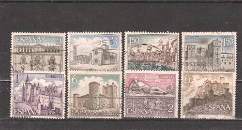 8 Timbres Oblitérés Espagne