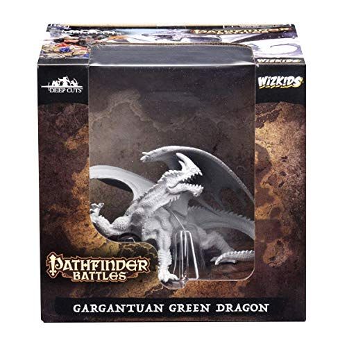 Wizkids Pathfinder Battles Deep Cuts Unpainted Miniatures Gargantuan Green Dragon