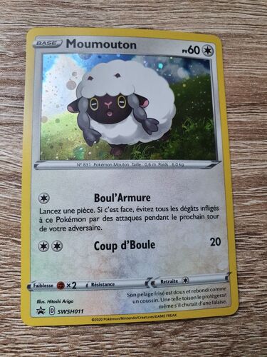 Carte Pokémon Moumouton Swsh011 Holographique