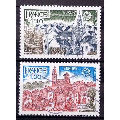 Série Europa 1977 - Très Jolis N° 1928 1929 Obl - France Année 1977 - N27091