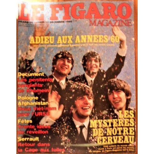 Le Figaro Adieu Aux Années 60, John Lennon Assassiné