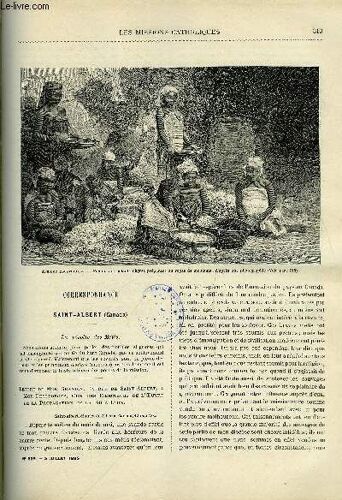 Les Missions Catholiques N° 839 - Saint Albert, La Révolte Des Métis, Lettre Du R.P. Fourmond, Au T.R.P. Supérieur Général Des Oblats, Jérusalem, Une Nouvelle Mission A Hosson, Lettre De M. Coderc, Le(...)