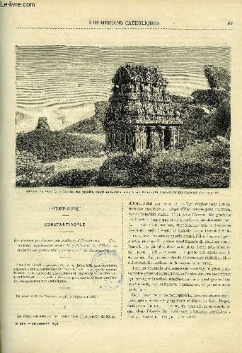 Les Missions Catholiques N° 869 - Constantinople, Le Premier Martyr Chrétien En Chine, Le Congo, De Brazzaville A L Équateur, Pagodes Ou Temples Brahmaniques Par Mgr Laouenan