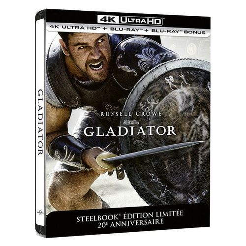 Gladiator - 4k Ultra Hd + Blu-Ray - Édition Boîtier Steelbook 20ème Anniversaire