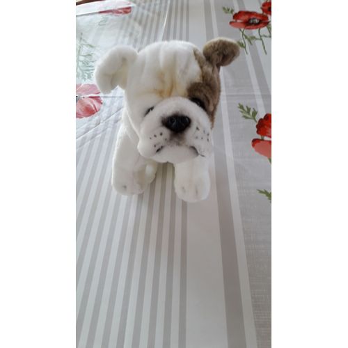Peluche Chien Bulldog Français Assis 30 Cm - Anima