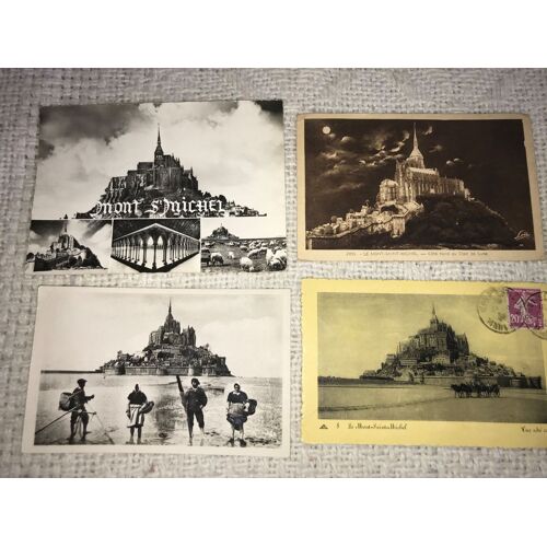 Lot De 4 Cartes Postales Mont Saint Michel . Années 30