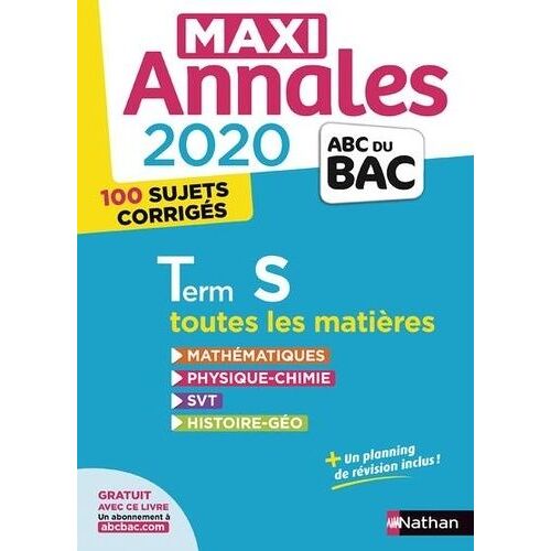 Maxi Annales Bac Tle S - Edition 2020