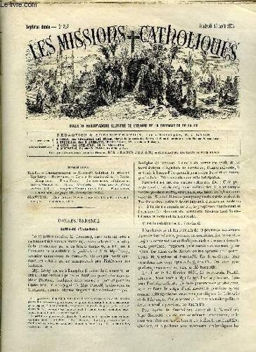 Les Missions Catholiques N° 323 - Santa-Fé, Collation Du Pallium A Mgr Lamy, La Persécution Religieuse En Suisse, La Mosquée D Omar (Suite Et Fin), Constantine, Derviche Racontant Le Pèlerinage A La(...)
