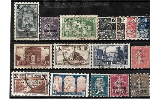 France-1929/1931-Lot De 16 Timbres Oblitérés-Très Bon Etat
