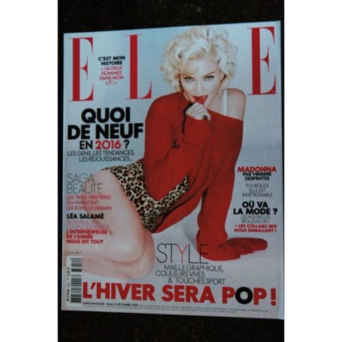Elle 2015 12 Cover Madonna Par Virginie Despentes Pourquoi Est Elle Indetronable