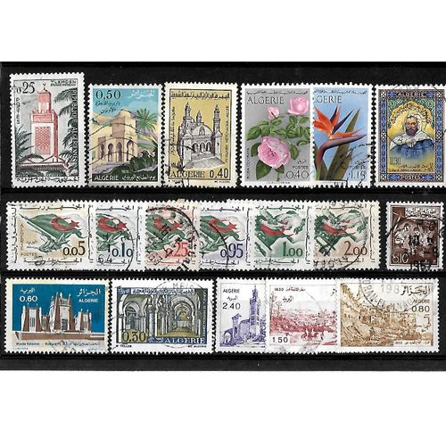 Algérie-Lot De 18 Timbres Oblitérés-Très Bon Etat