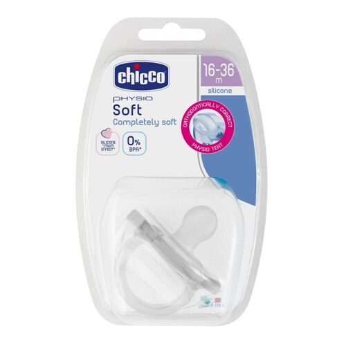 Sucette Physio Soft En Silicone 16-36m Transparente - Chicco