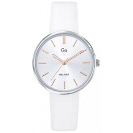 Go Girl Montre Femme Acier Cuir Blanc 699313
