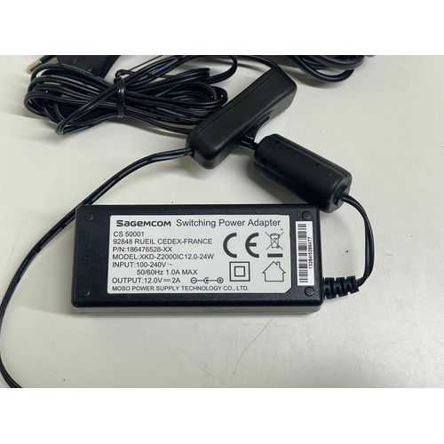 Chargeur Sagemcom 12V 2A - MODEL XKD-Z2000IC12.0-24W - Très Bon État 