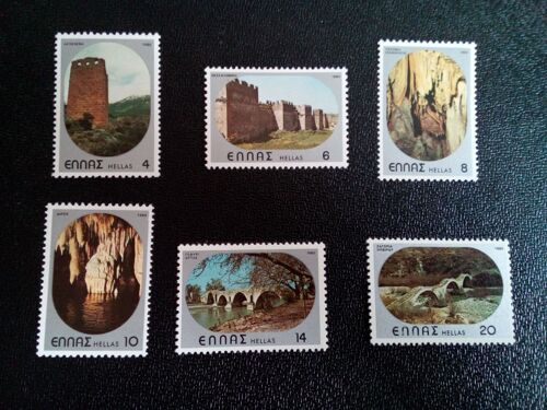 Timbre Grece Yt 1381 A 1386 Séries: Châteaux, Ponts Et Grottes 1980 ( 070204 )