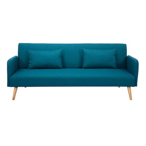Canapé Convertible Scandinave 3 Places Bleu Canard Lula