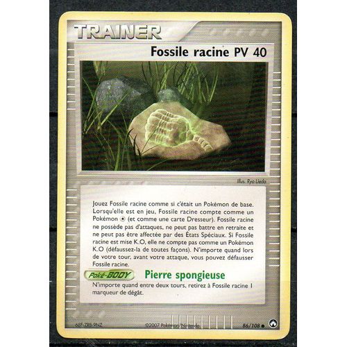 Carte Pokemon Trainer Fossile Racine 40pv / Édition Ex : Gardiens Du Pouvoir / N°86/108
