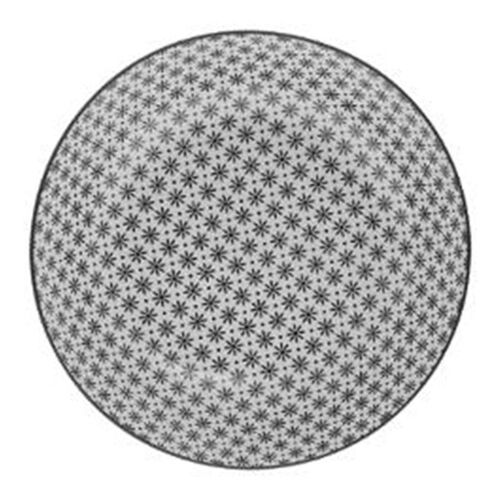 Lot De 6 Assiettes Creuses "Bohemia Fleur" 20cm Noir